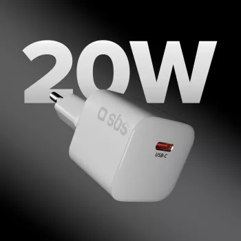 SBS 20W USB-C PD síťová nabíječka – bílá