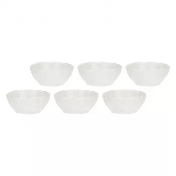 LA PORCELLANA BIANCA LUNIA sada 6 porcelánových misek 12 cm bílá