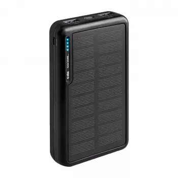SBS solární power banka 20000 mAh Fast Charge černá