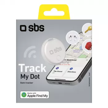SBS Track My Circle Apple Find My Compatible Tracker - White