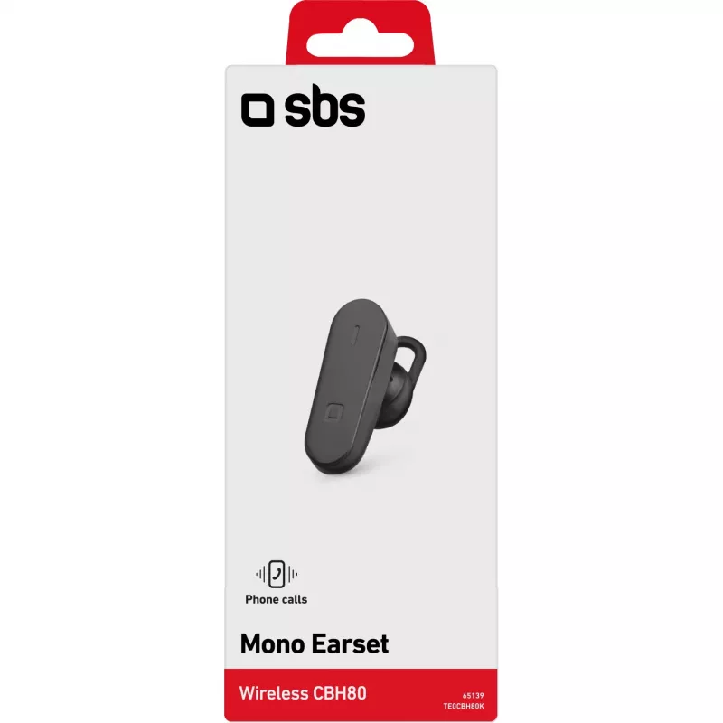 SBS BH80 mono Bluetooth V4.2 headset s čelenkou, černý (TE0CBH80K)