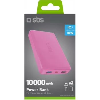 SBS TTBB10000FASTP 10000mAh power banka, růžová