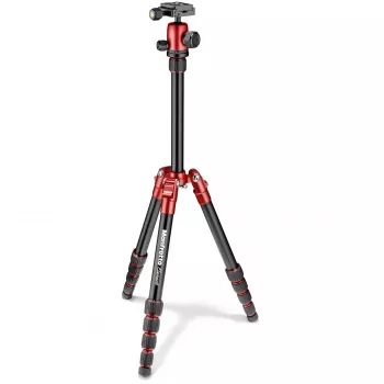 Hliníkový 5dílný stativ Manfrotto Element Traveller s kulovou hlavou, červený