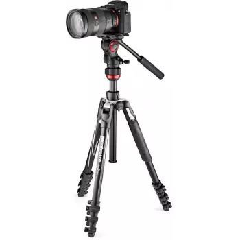 Karbonový video stativ Manfrotto BEFREE Live Lever s fluidní hlavou