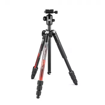 Manfrotto Element MII 4dílný hliníkový cestovní stativ s kulovou hlavou, červený (MKELMII4RD-BH)