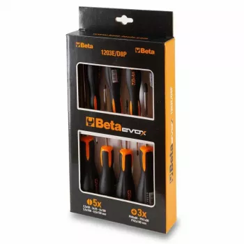 BETA 8dílná sada plochých a křížových šroubováků 1203E/D8P