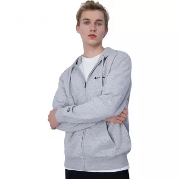 Pánská mikina s kapucí na zip Champion 220260 EM021 M šedá melanž