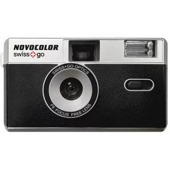 Swiss+Go Novocolor 35mm analog camera pack with flash, case, strap and Kodak film (SWI401608)