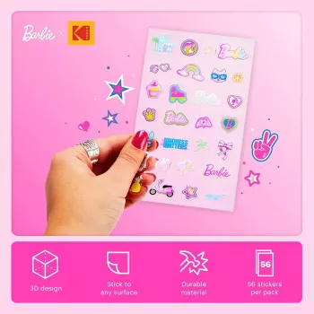 Dekorativní sada samolepek Kodak x Barbie, více než 50 samolepek (RODB2X3SCAM)