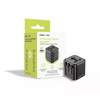 Mobile Origin cestovní adaptér PW30 EU/UK/US/AUS, černý