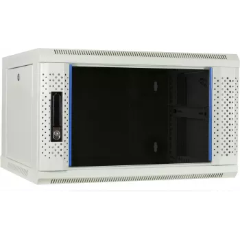 DSIT DS6406W 6U nástěnný serverový rozvaděč se skleněnými dvířky, bílý, 600 x 450 x 367 mm