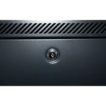 DSIT 18U nástěnný serverový rozvaděč s tvrzenými skleněnými dvířky, 600x600x900 mm, černý