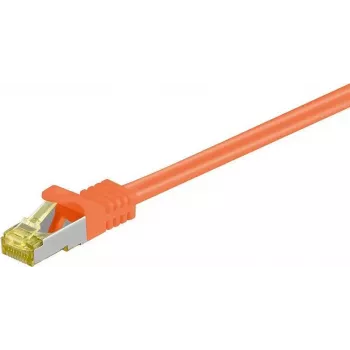 DSIT Cat.7 S/FTP (PiMF) RJ45 síťový patch kabel, oranžový, 7,5 m