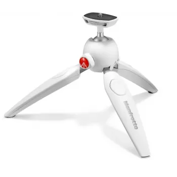 Bílý miniaturní stativ Manfrotto PIXI EVO s kulovou hlavou