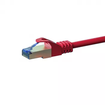 DSIT CAT 6a S/FTP LSOH síťový patch kabel, 0,25 m, červený