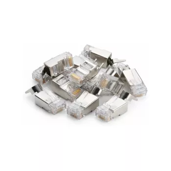 DSIT SFTP RJ45 CAT6a Network Connector for Solid Core Conductors - 10 Pieces