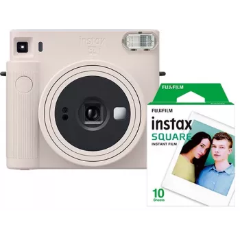 Fujifilm Instax Square SQ1 instantní fotoaparát s filmem, křídově bílý (70100148677)