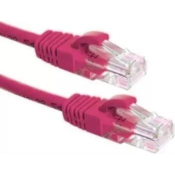DSIT CAT6a U/UTP 100% měď patch kabel 7,5 m růžový