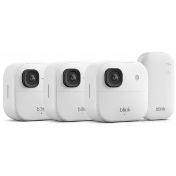 Bezpečnostní kamera Amazon Blink Outdoor 2K+, systém se 3 kamerami, bílá (B0F95QGG7M)