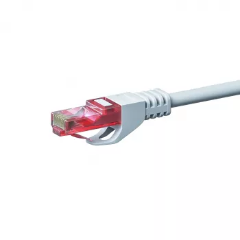 DSIT CAT6 U/UTP gigabitový ethernetový patch kabel, 0,15 m, bílý, 100% měď, RJ45, 250 MHz, plášť PVC