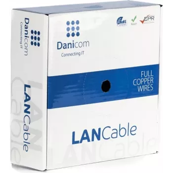 DSIT DANICOM CAT6 FTP 50m kabel s plným vodičem - LSZH (Dca) - DC-FTP6-50S-DCA