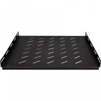 DSIT Heavy-Duty pevná racková police pro serverové rozvaděče hloubky 600mm, 1U, nosnost 100kg, černá