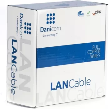 Venkovní kabel DSIT DANICOM CAT5e FTP 100 m, plný, PE, černý, Gigabit