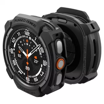 Spigen Rugged Armor Case for Samsung Galaxy Watch Ultra 2 2026 (47mm) – Matte Black