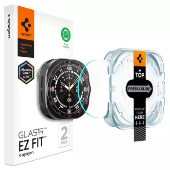 Spigen Glas.TR EZ-FIT AC Screen Protector for Samsung Galaxy Watch Ultra 2 (47mm) Clear 2-Pack