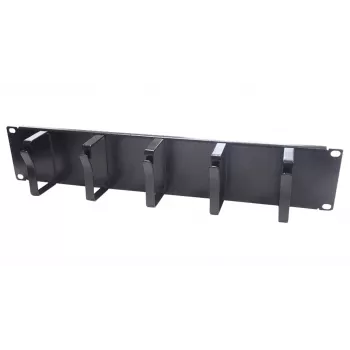 DS-IT 19 inch panel pro vedení kabelů, kov - 2U (DS-1904-2U)