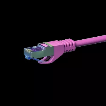 DSIT CAT 6a síťový kabel LSOH - S/FTP - 2 metry - růžový (DC-6A9-020)