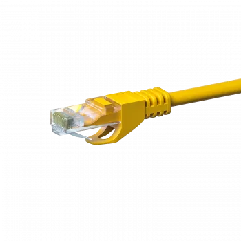 DSIT CAT5e síťový patch kabel U/UTP 0,25 m žlutý 100% měď (DC-57-002)