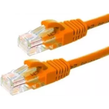 DSIT CAT5e U/UTP síťový patch kabel, 1 m, oranžový, 100% měď (DC-56-010)