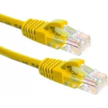 DSIT CAT6a U/UTP 100% Copper Network Cable 15m Yellow 10GbE 500MHz