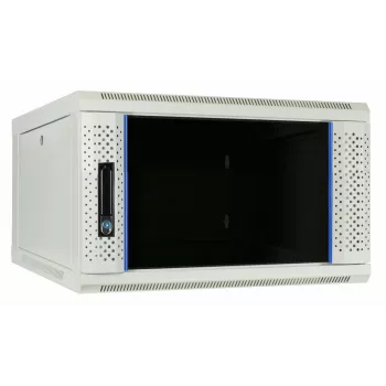 DSIT DS6604W 4U Wall-Mount Server Cabinet with Glass Door, 600 x 600 x 280 mm, White