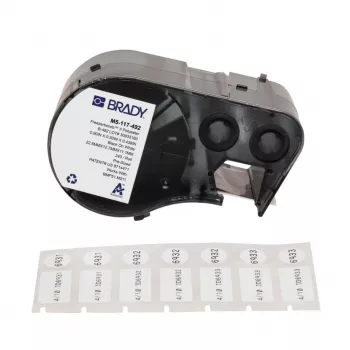 Etikety BRADY BMP51/BMP53/M511 FreezerBondz – 25,40 mm x 12,70 mm, bílé, matné, permanentní akryl, 2500 etiket/role (B-490)