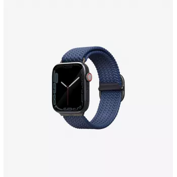 UNIQ Aspen Braided Loop pásek pro Apple Watch 42/41/40mm Series 1-11/SE/SE2/SE3 - žulově šedá