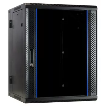 DSIT DS6615-DOUBLE oboustranná nástěnná serverová skříň se skleněnými dvířky, 600 mm široká