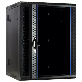 DSIT DS6615-DOUBLE oboustranná nástěnná serverová skříň se skleněnými dvířky, 600 mm široká