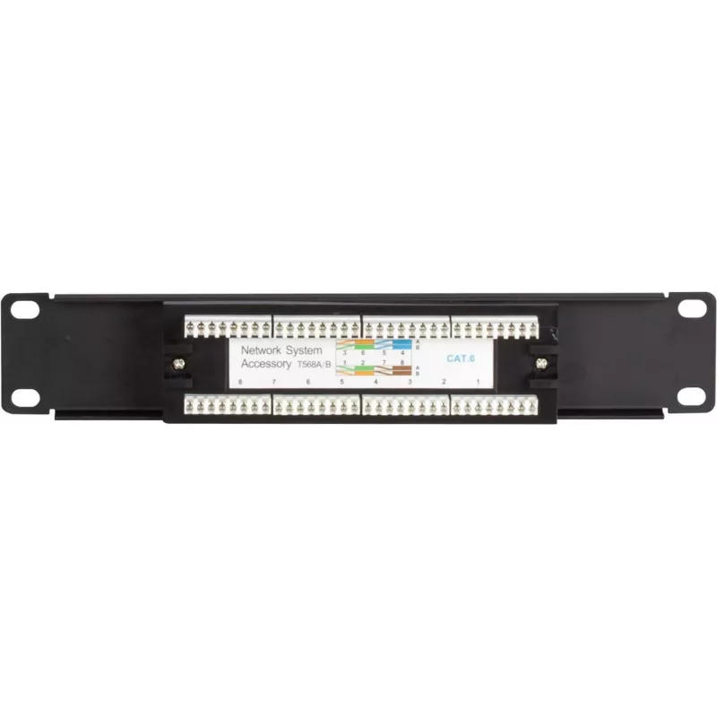 DSIT DS-10Patch6-8UTP 10 inch 8-portový UTP CAT 6 patch panel