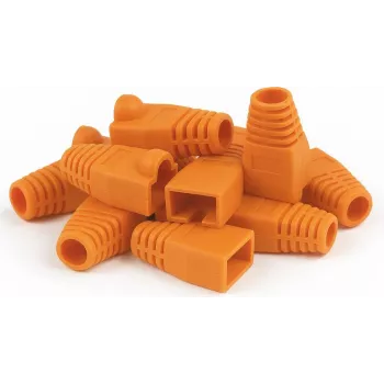 DSIT Danicom RJ45 Boot Orange, 10-Piece Pack – Snagless Strain Relief for Ethernet Cables