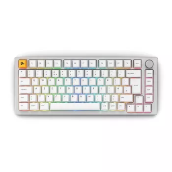 Glorious GMMK Pro mechanická klávesnice, 75% Pre-Built, ISO UK Layout, bílá