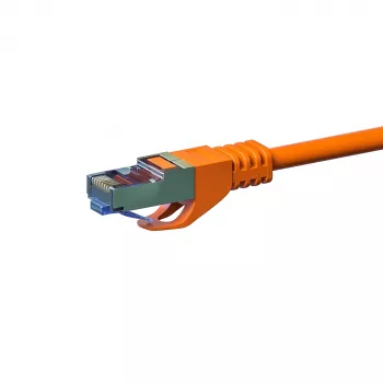 DSIT CAT 6a S/FTP LSOH Network Patch Cable, 20m, Orange, 10 Gbps, 500 MHz, RJ45