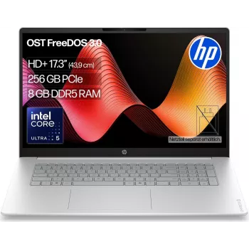 Laptop HP OmniBook 3 17-dg0054ngx 17,3 inch Full HD - Intel Core 5 225U, 8 GB RAM, 256 GB SSD, FreeDOS, Natural Silver