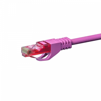 DSIT CAT6 U/UTP Ethernet Patch Cable, 10 m, Pink, 100% Copper, RJ45, 1 Gbps, 250 MHz