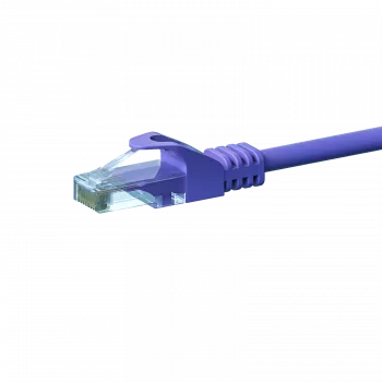 DSIT CAT 6 U/UTP síťový kabel, 0,5 m, fialová, CCA, RJ45 samec na RJ45 samec, Gigabit Ethernet
