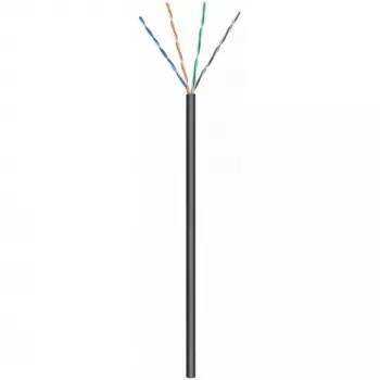 DSIT CAT6 venkovní síťový kabel U/UTP AWG 23/1 plný vodič 100 metrů černý