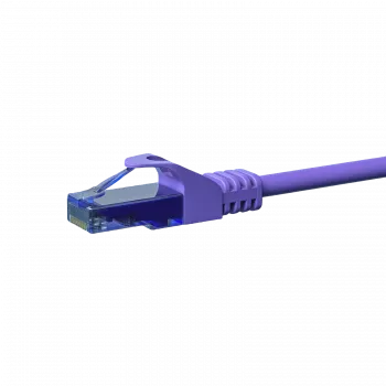 DSIT CAT6a síťový kabel 100% měď - U/UTP - 0,15 m - fialový (DC-U6A8-001)