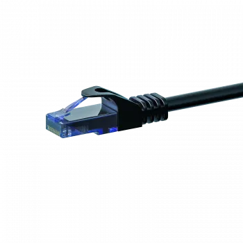 DSIT CAT6a U/UTP 100% měď Ethernet patch kabel, 2 m, černý