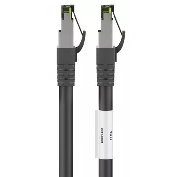 DSIT Cat8 S/FTP PiMF síťový patch kabel RJ45, 0,5 m, černý, 40 Gbit/s